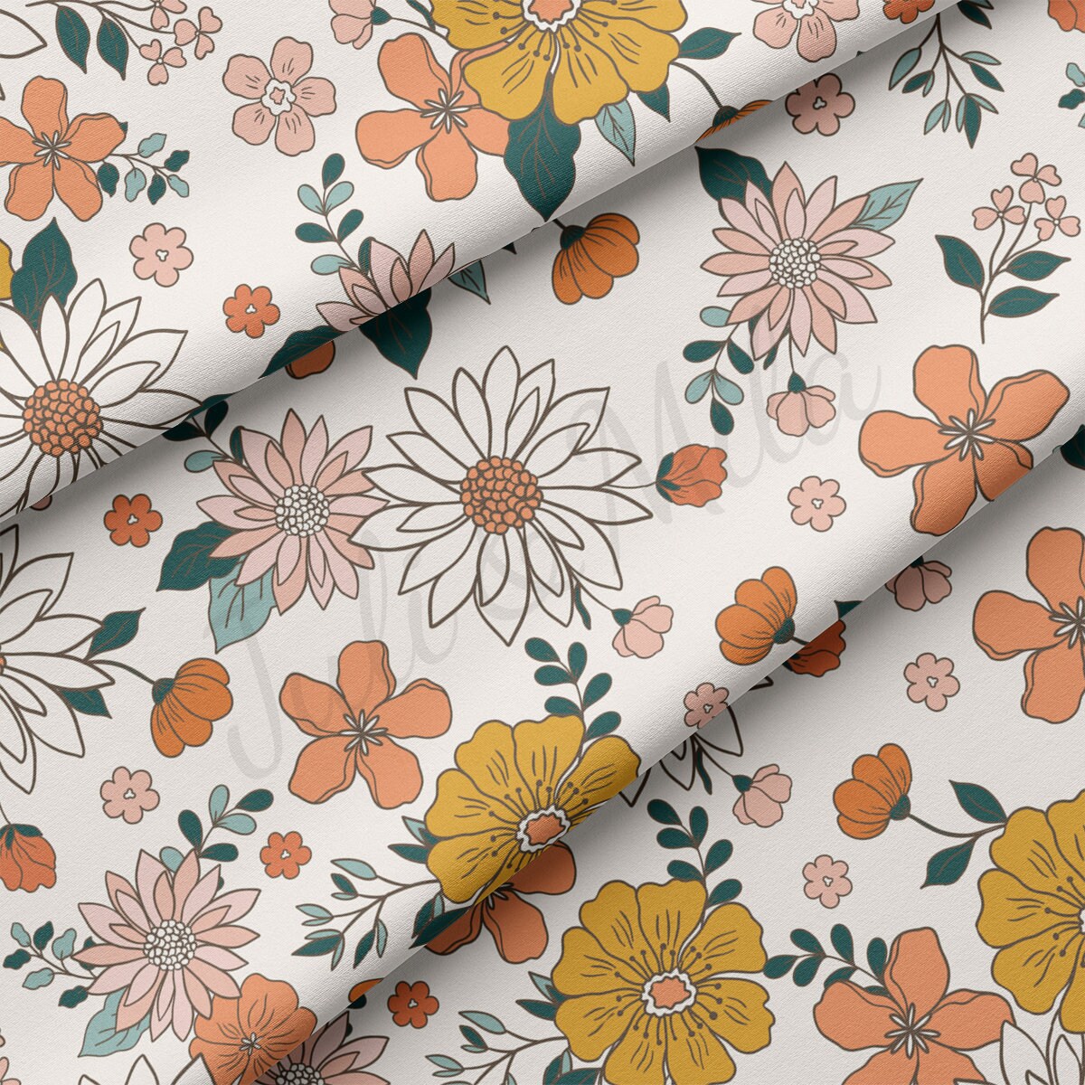 Floral DBP Fabric Double Brushed Polyester DBP2195