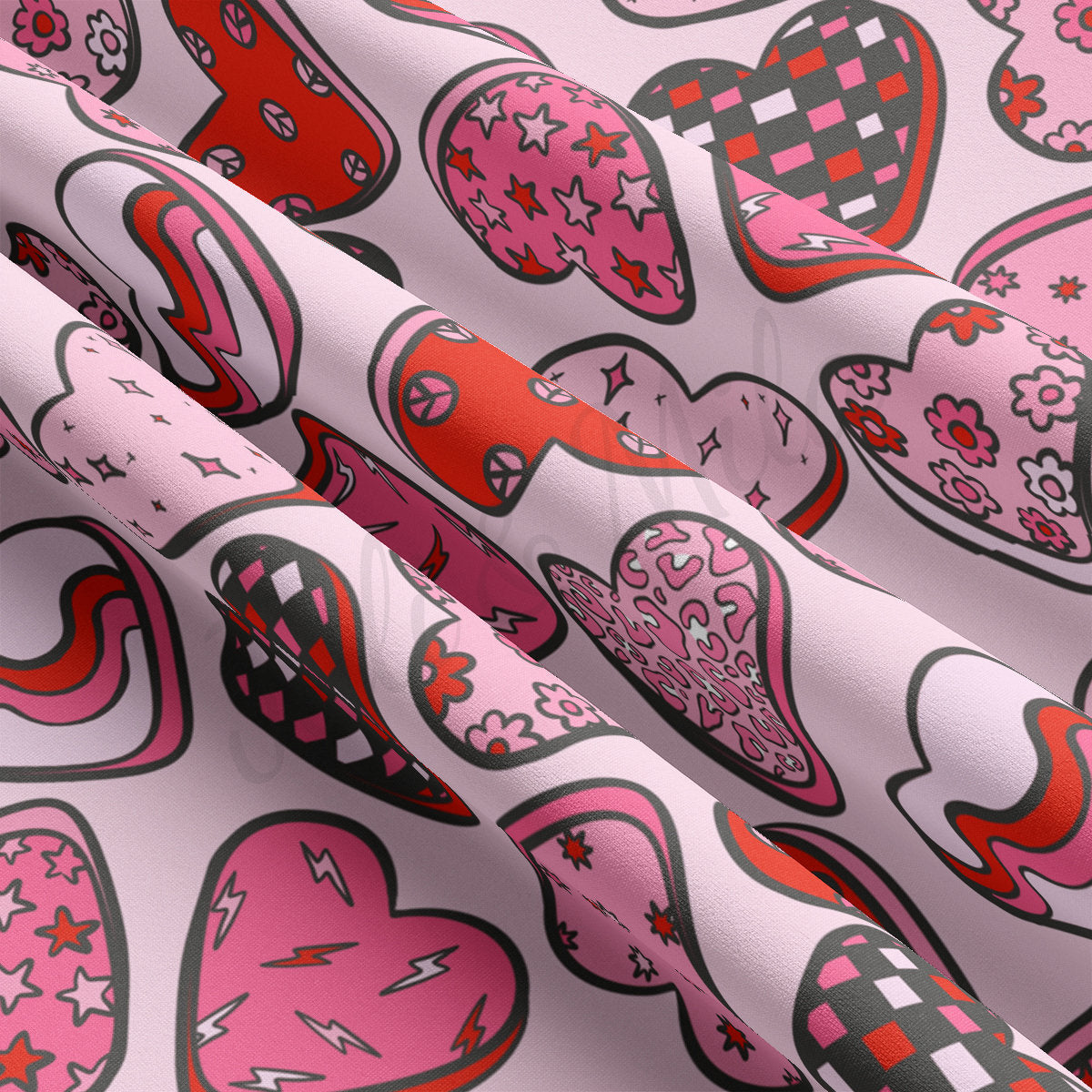 DBP Fabric Double Brushed Polyester DBP2206 Valentine's Day