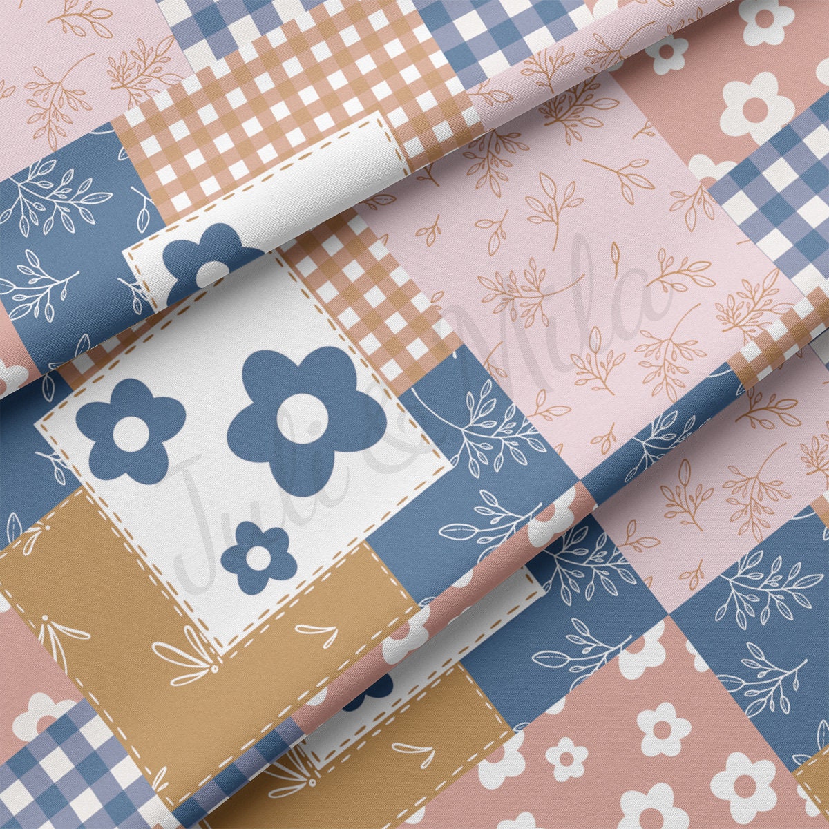 DBP Fabric Double Brushed Polyester DBP2210 Patchwork