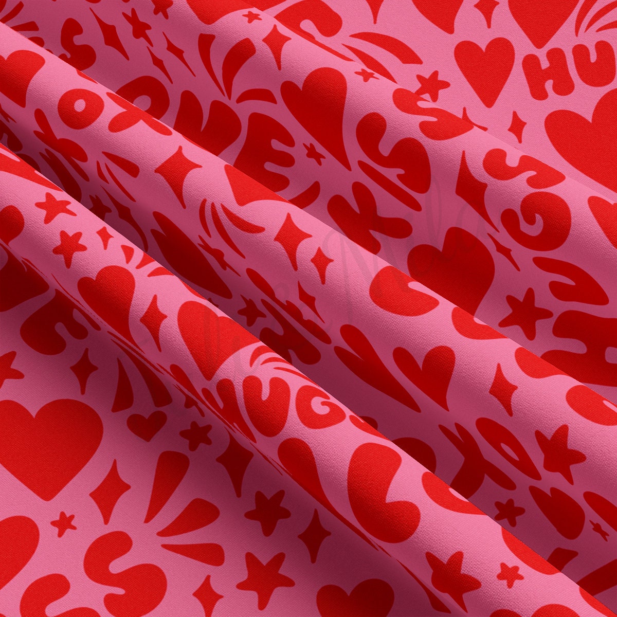 DBP Fabric Double Brushed Polyester DBP2251 Valentine's Day