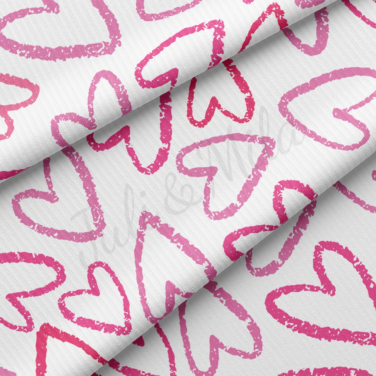 Rib Knit Fabric  RBK2217 Valentine's Day