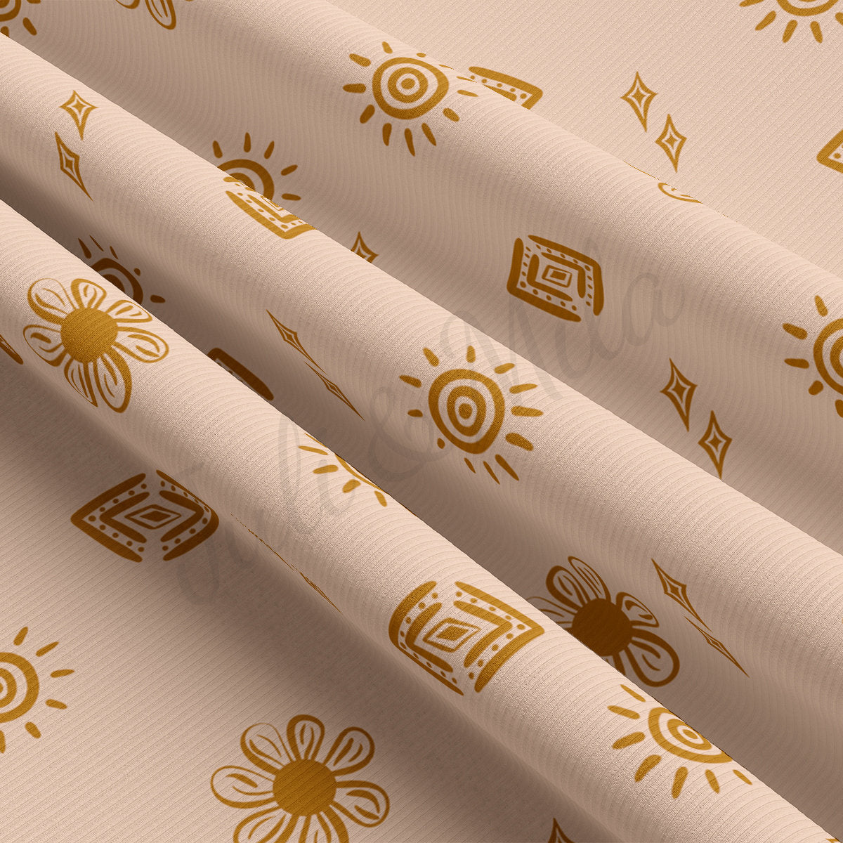 Rib Knit Fabric RBK2282 Boho