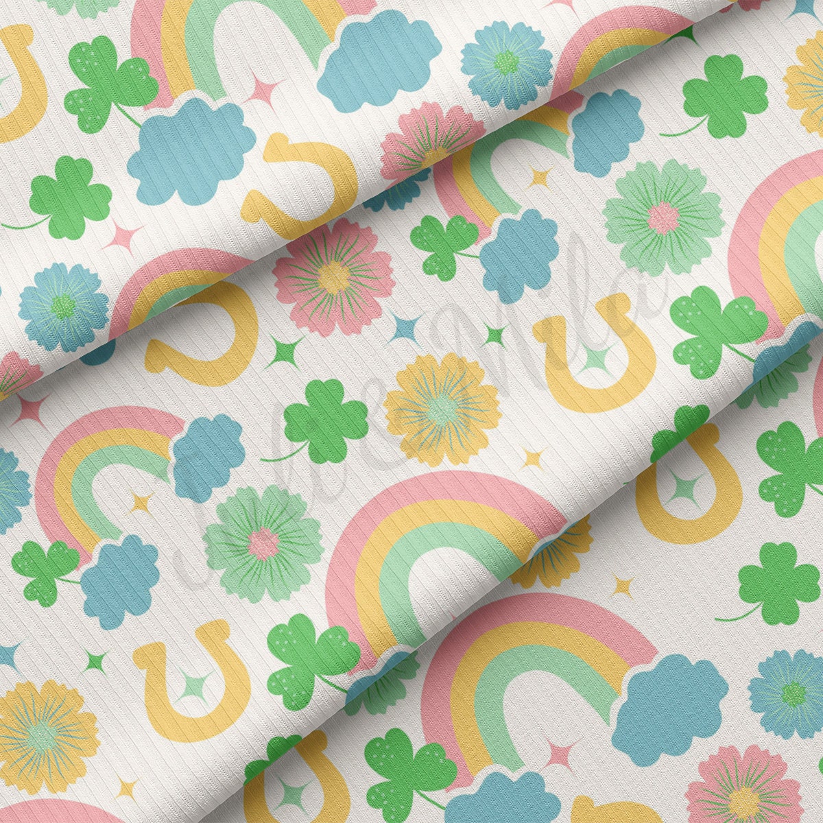 Rib Knit Fabric RBK2285 St. Patrick's Day