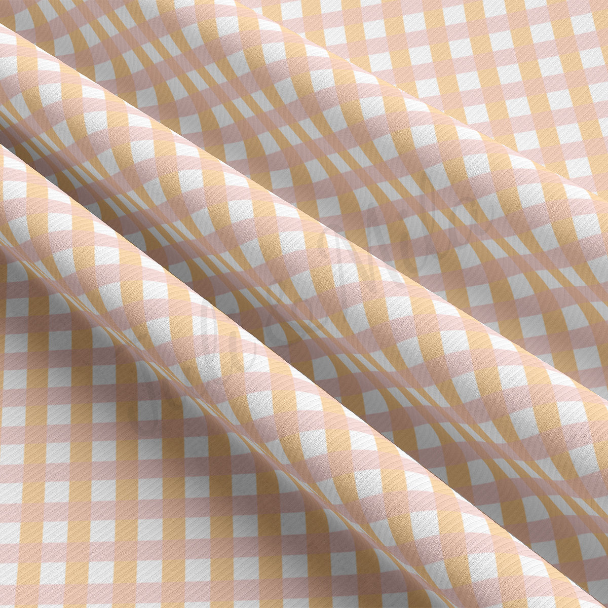 Rib Knit Fabric 1 Yard RBK2286 Gingham