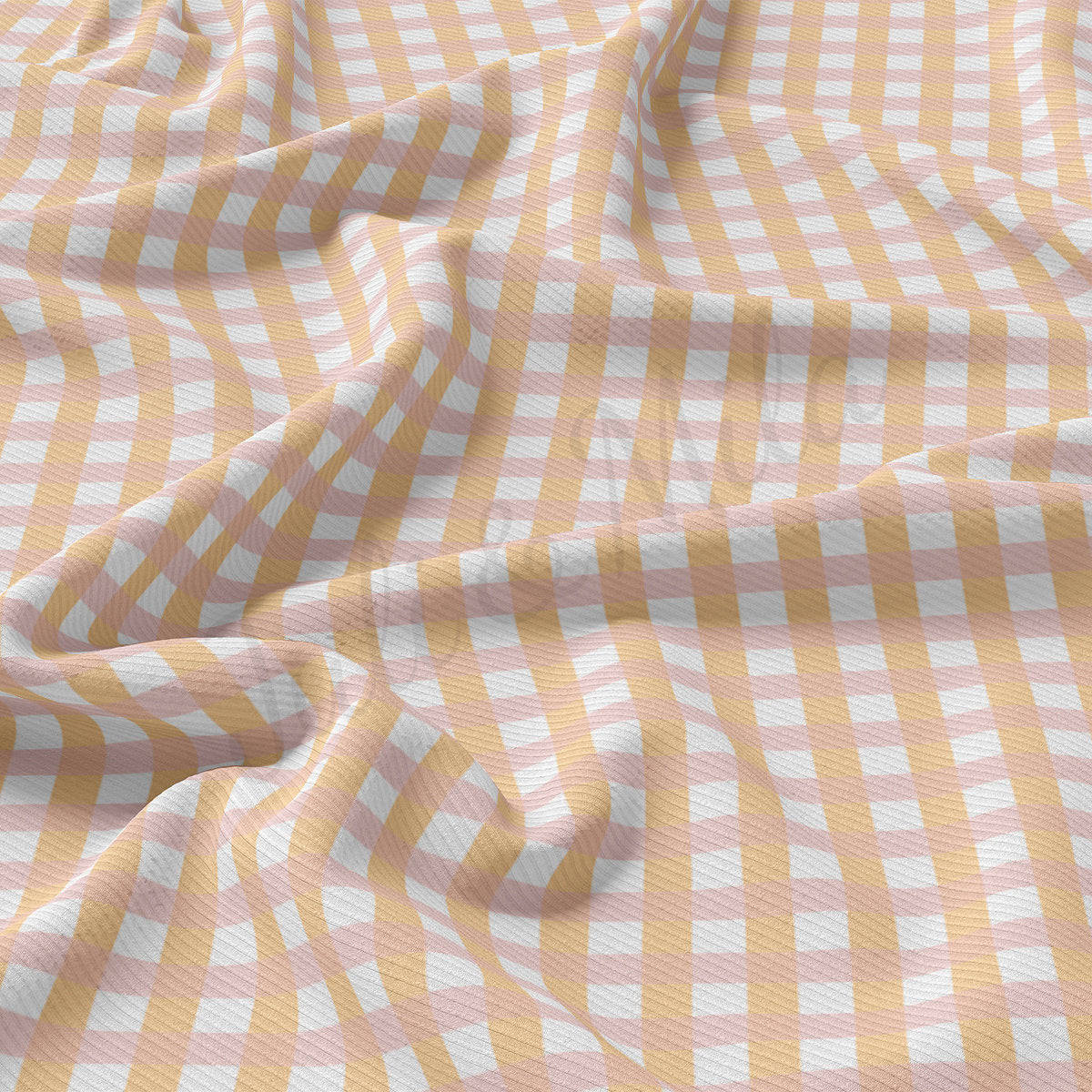 Rib Knit Fabric 1 Yard RBK2286 Gingham