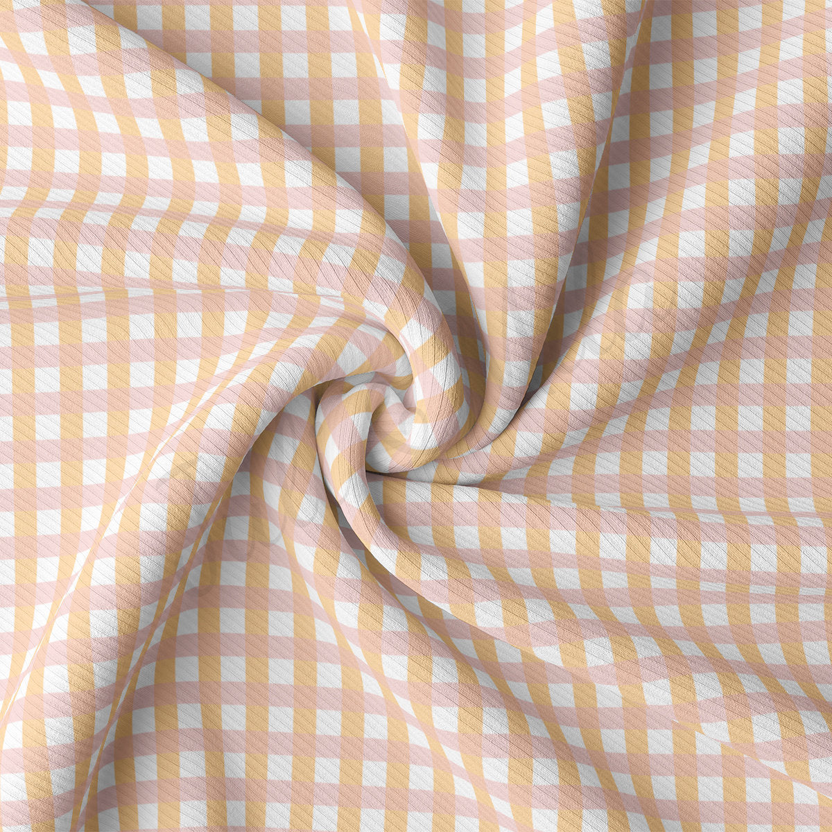 Rib Knit Fabric 1 Yard RBK2286 Gingham