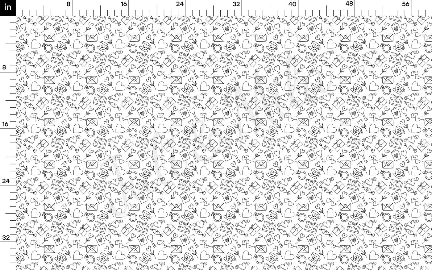 Rib Knit Fabric RBK2297 Valentine's Day