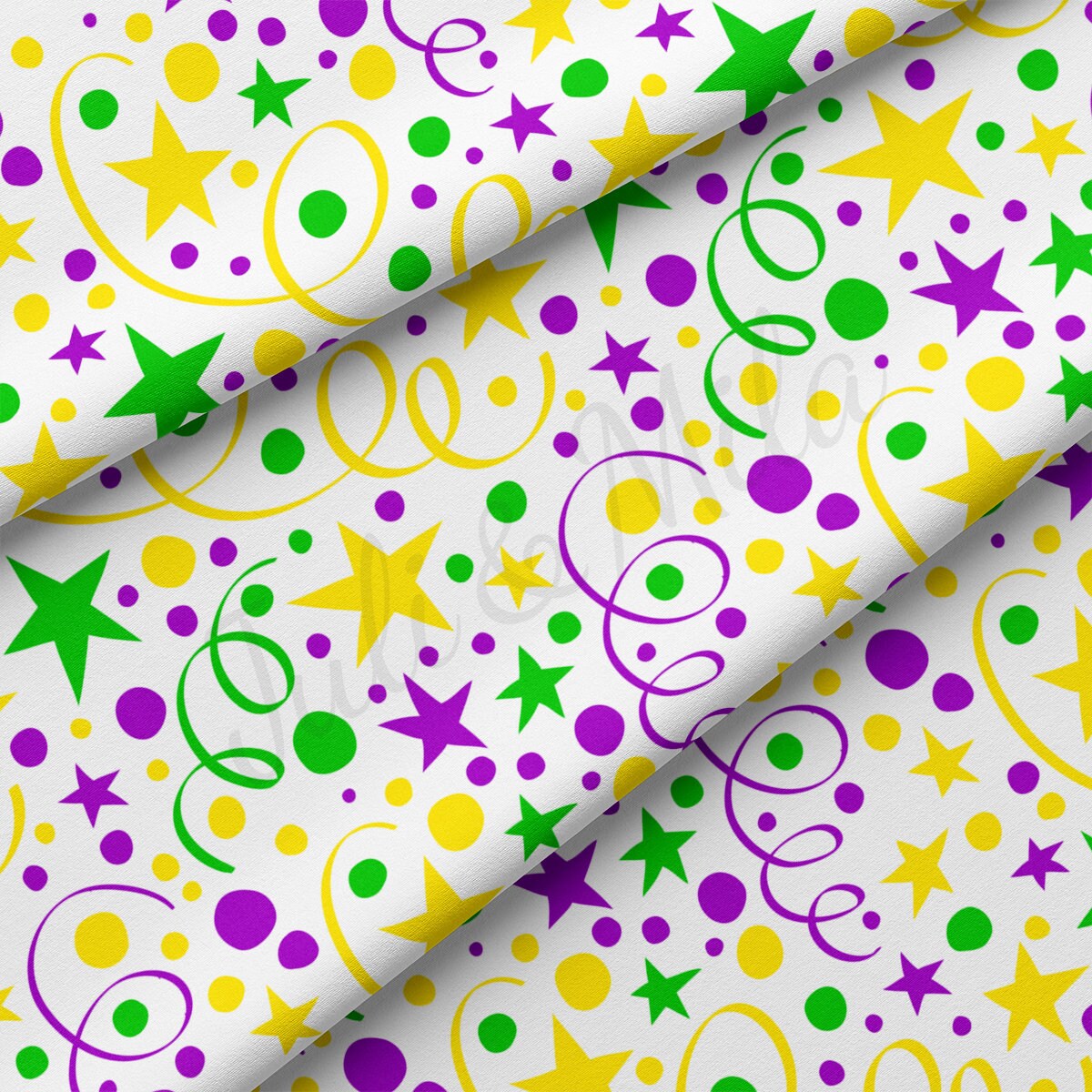 DBP Fabric Double Brushed Polyester DBP2346 Mardi Gras