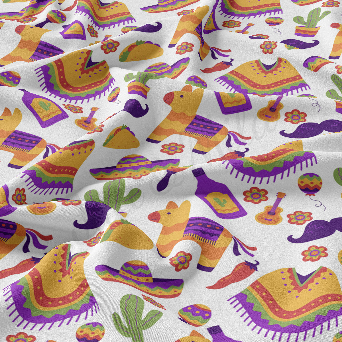 DBP Fabric Double Brushed Polyester Fabric DBP2266  Cinco De Mayo