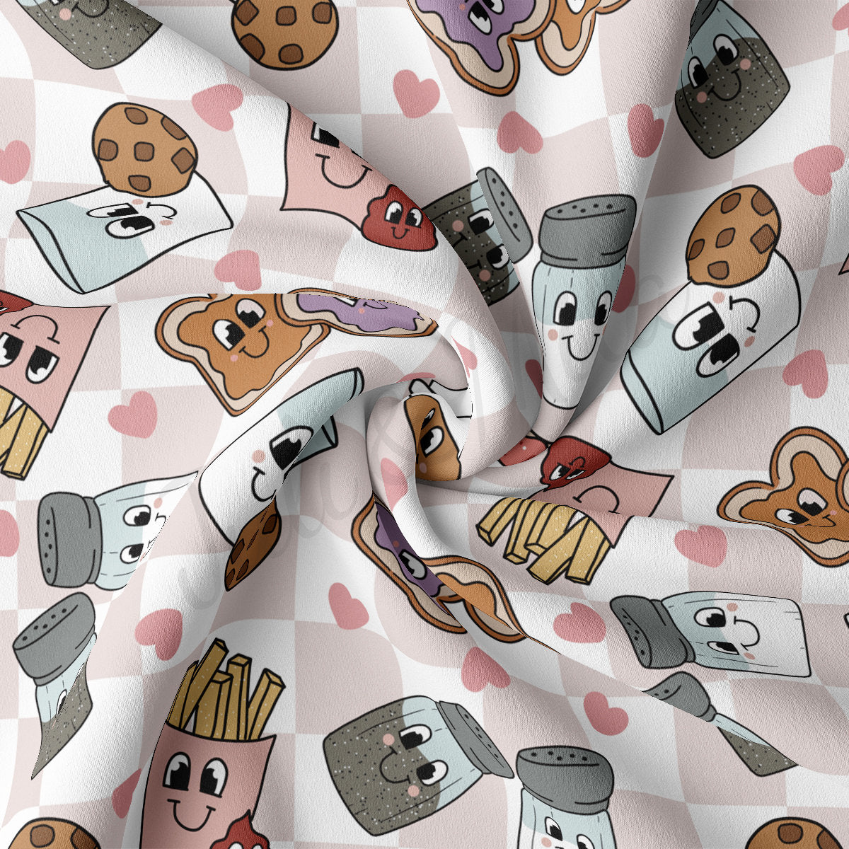 DBP Fabric Double Brushed Polyester DBP2298 Valentine's Day