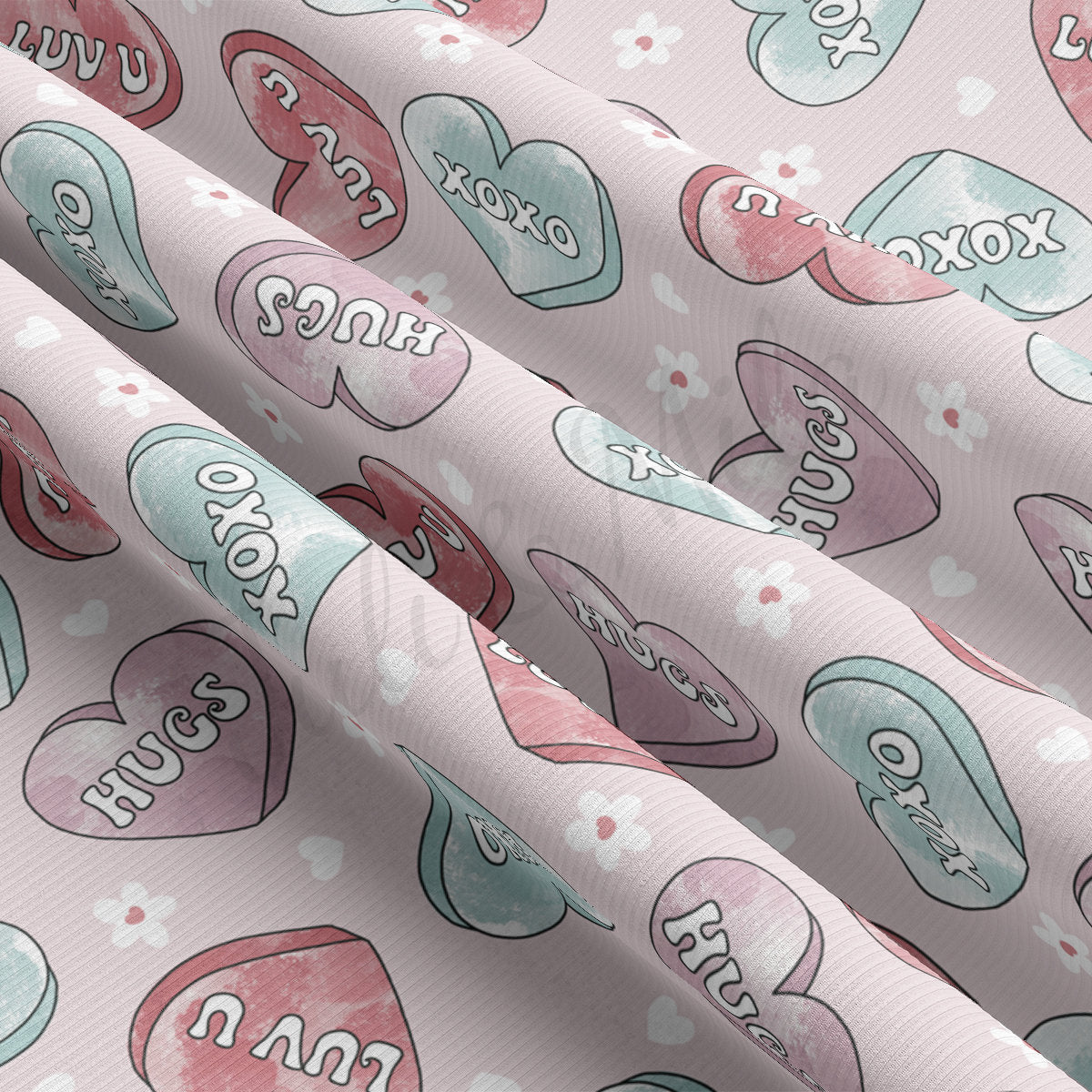 Rib Knit Fabric RBK2263 Valentine's Day
