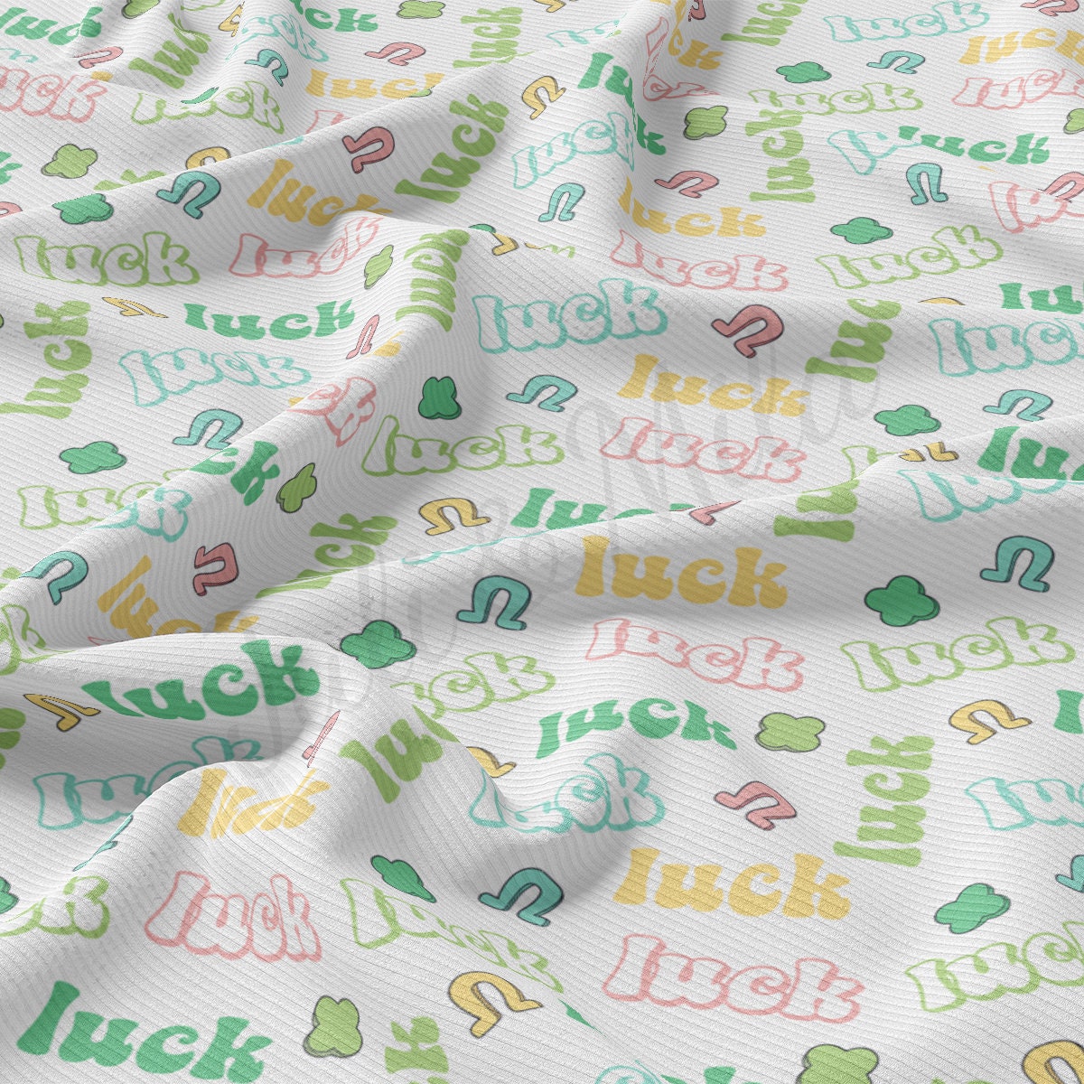 Rib Knit Fabric RBK2283 St. Patrick's Day