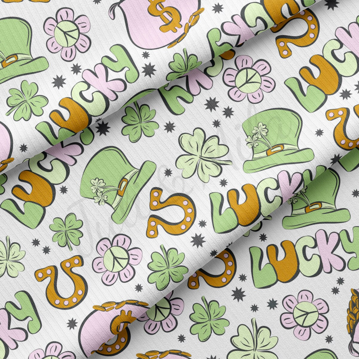 Rib Knit Fabric RBK2284 St. Patrick's Day