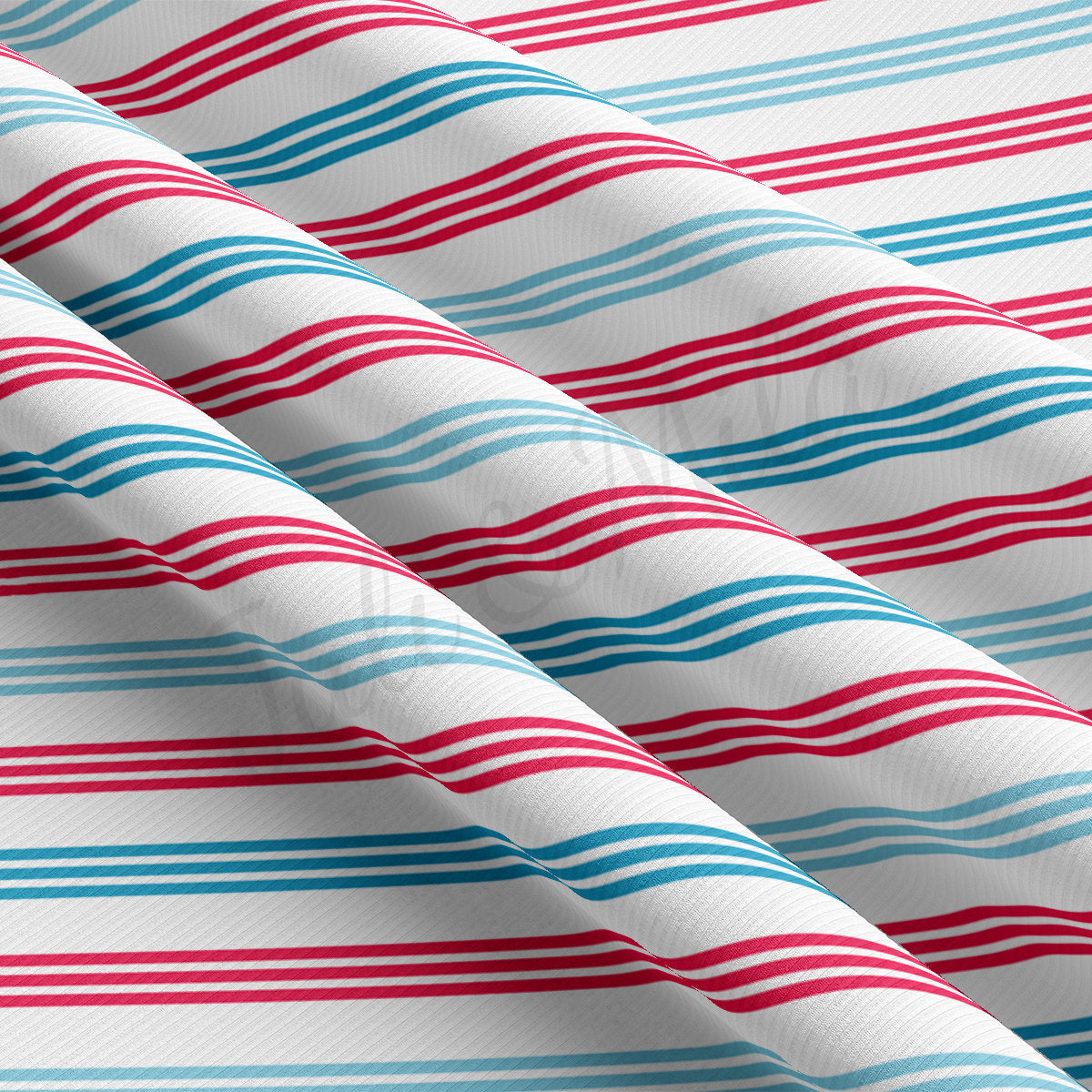 Rib Knit Fabric 4th of July Patriotic