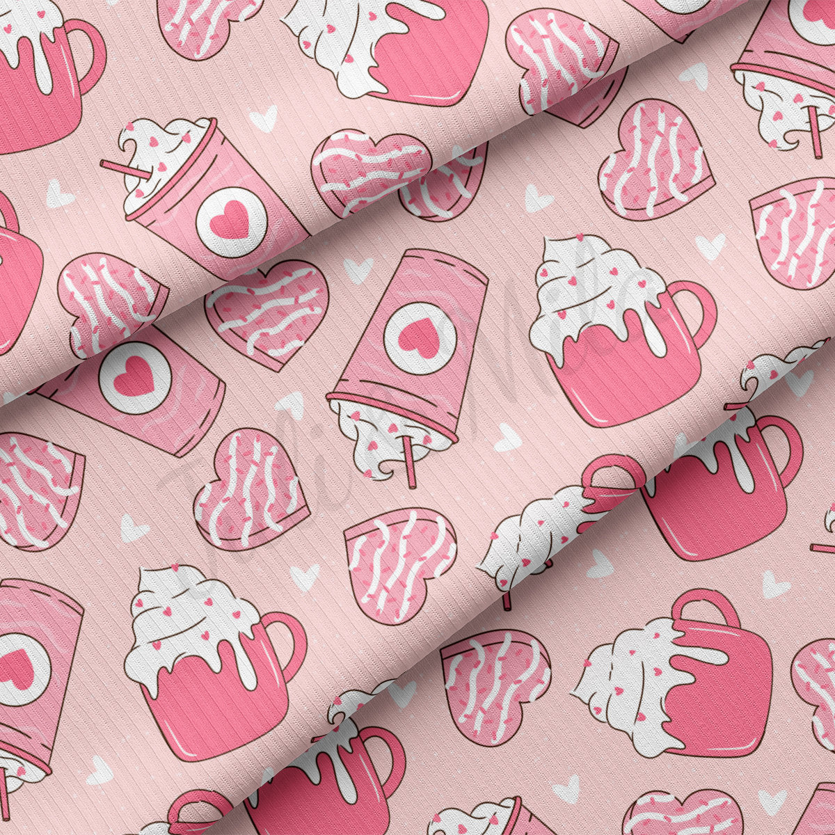 Rib Knit Fabric RBK2300 Valentine's Day