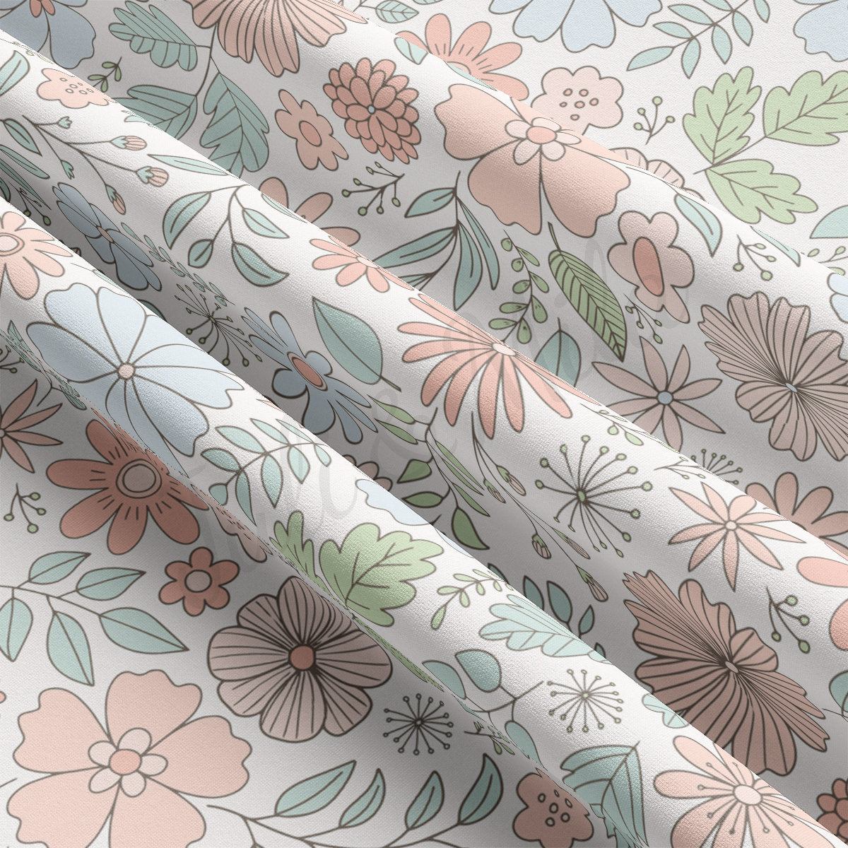 DBP Fabric Double Brushed Polyester Fabric DBP2413 Floral