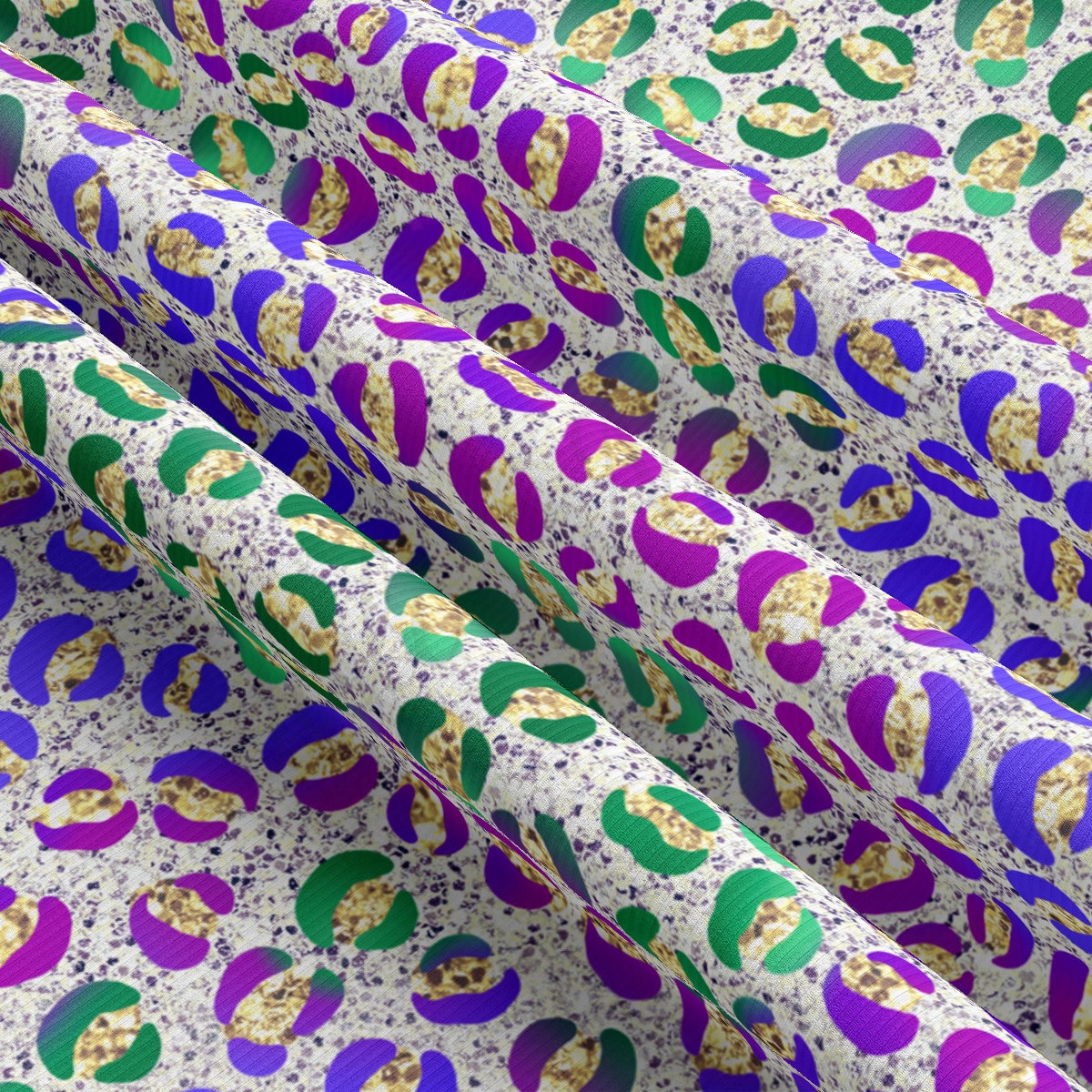 Rib Knit Fabric RBK2377 Mardi Gras