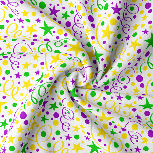 DBP Fabric Double Brushed Polyester DBP2346 Mardi Gras