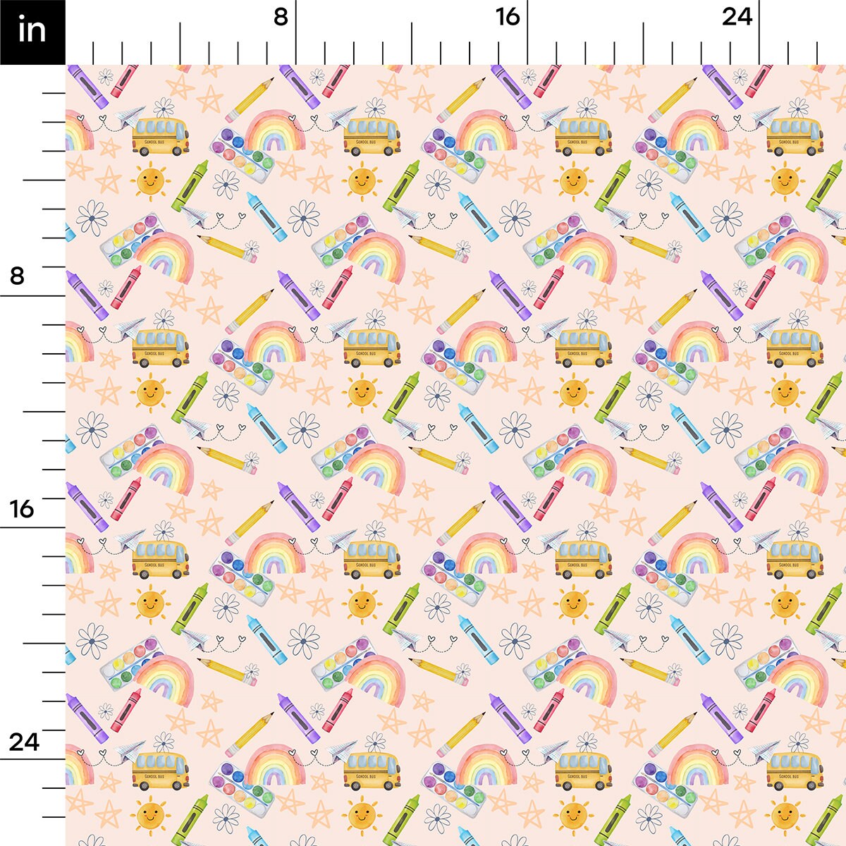 DBP Fabric Double Brushed Polyester DBP2364 Back to School