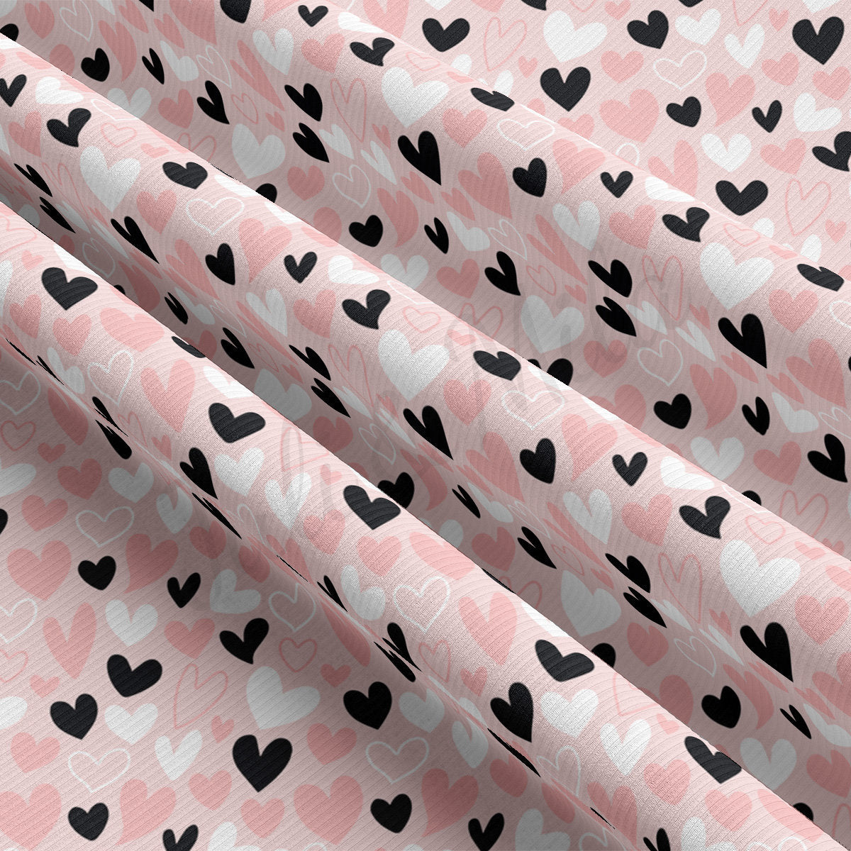 Rib Knit Fabric RBK2447 Valentine's Day