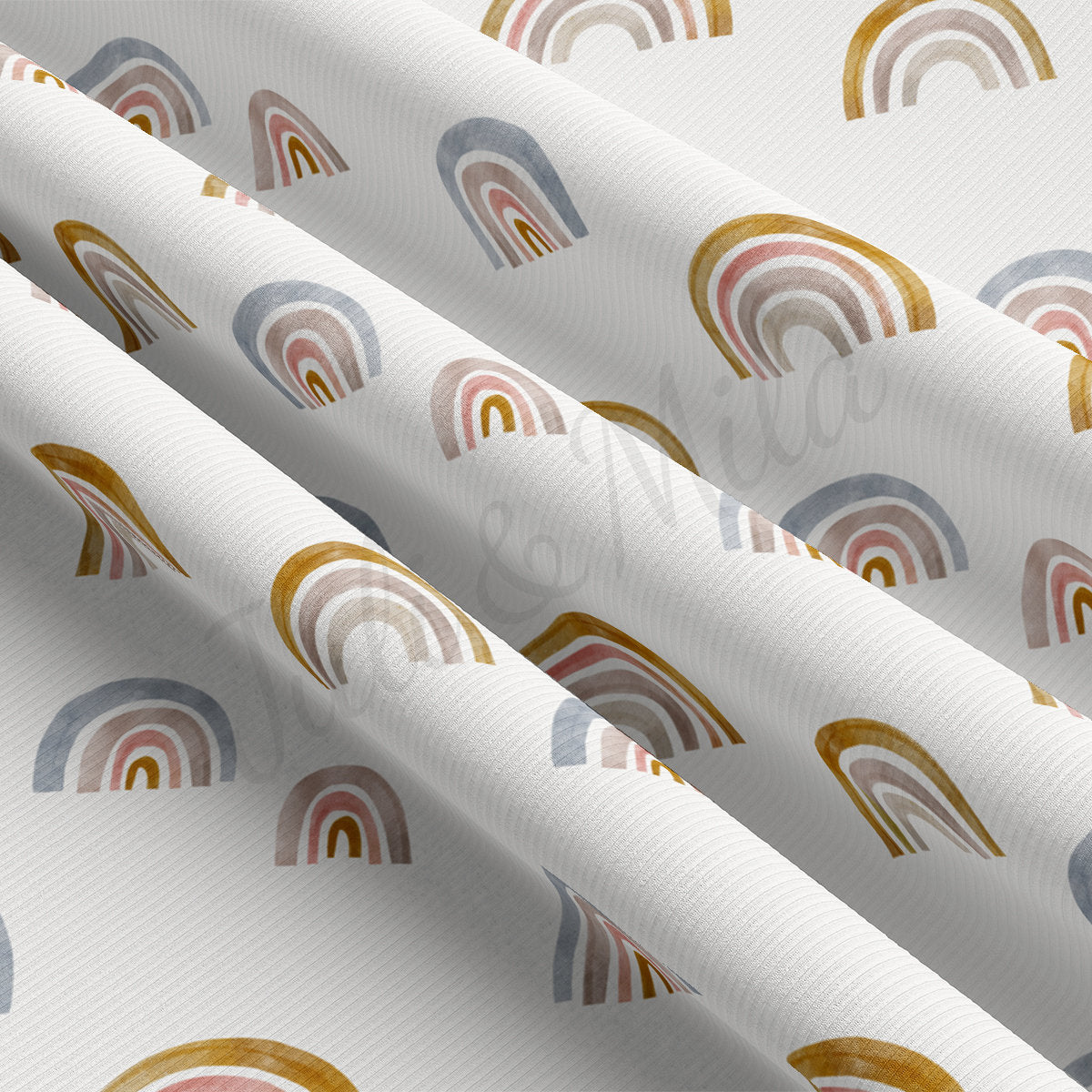 Rib Knit Fabric RBK2463 Rainbow