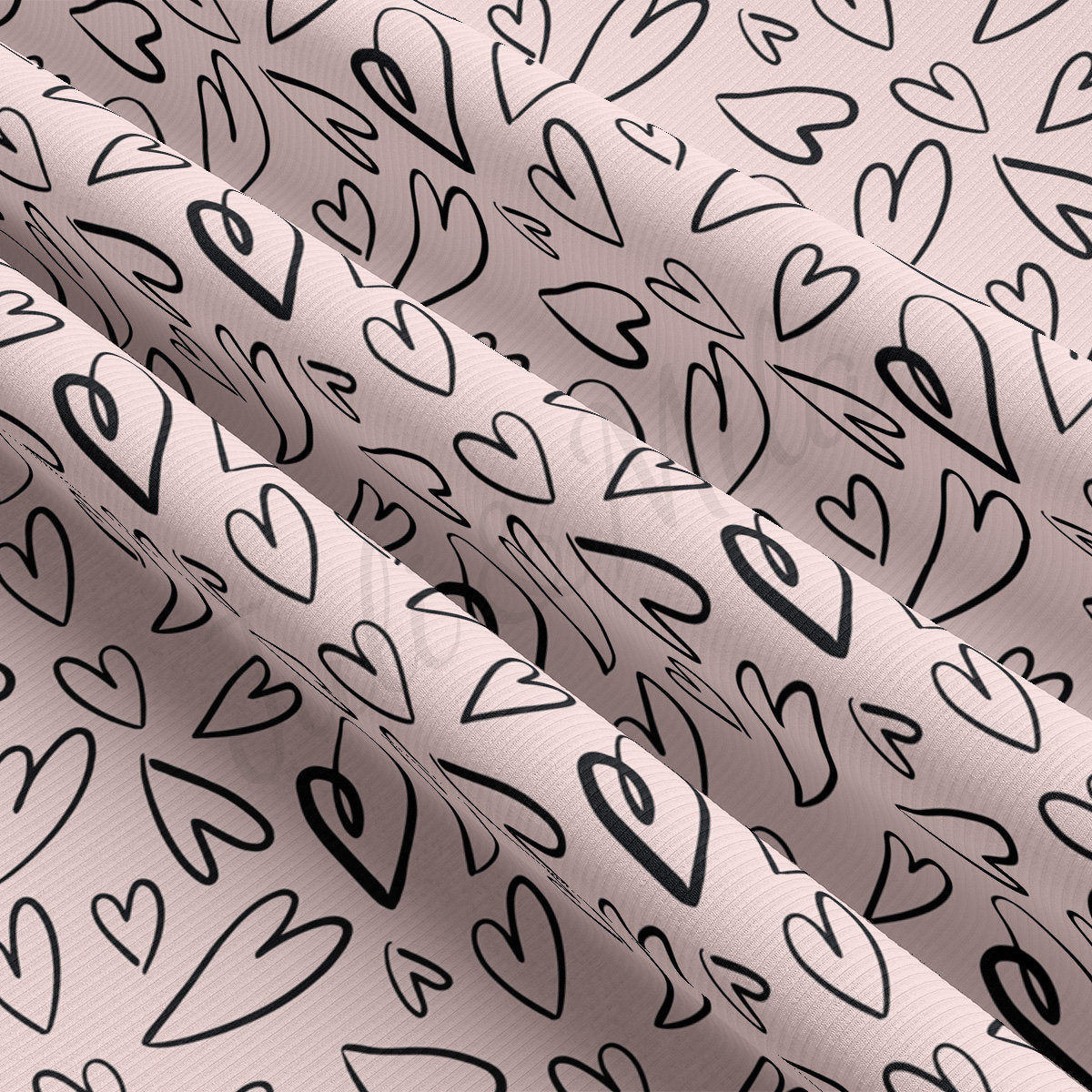 Rib Knit Fabric RBK2476 Valentine's Day