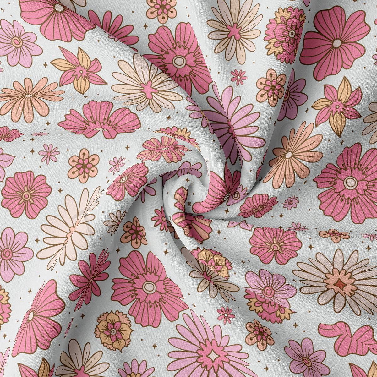 DBP Fabric Double Brushed Polyester DBP2404 Floral