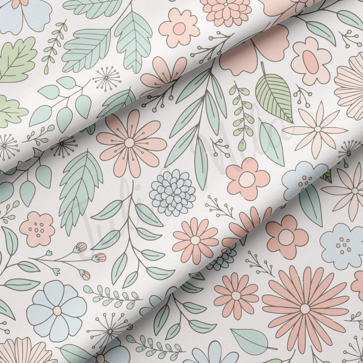 DBP Fabric Double Brushed Polyester Fabric DBP2413 Floral