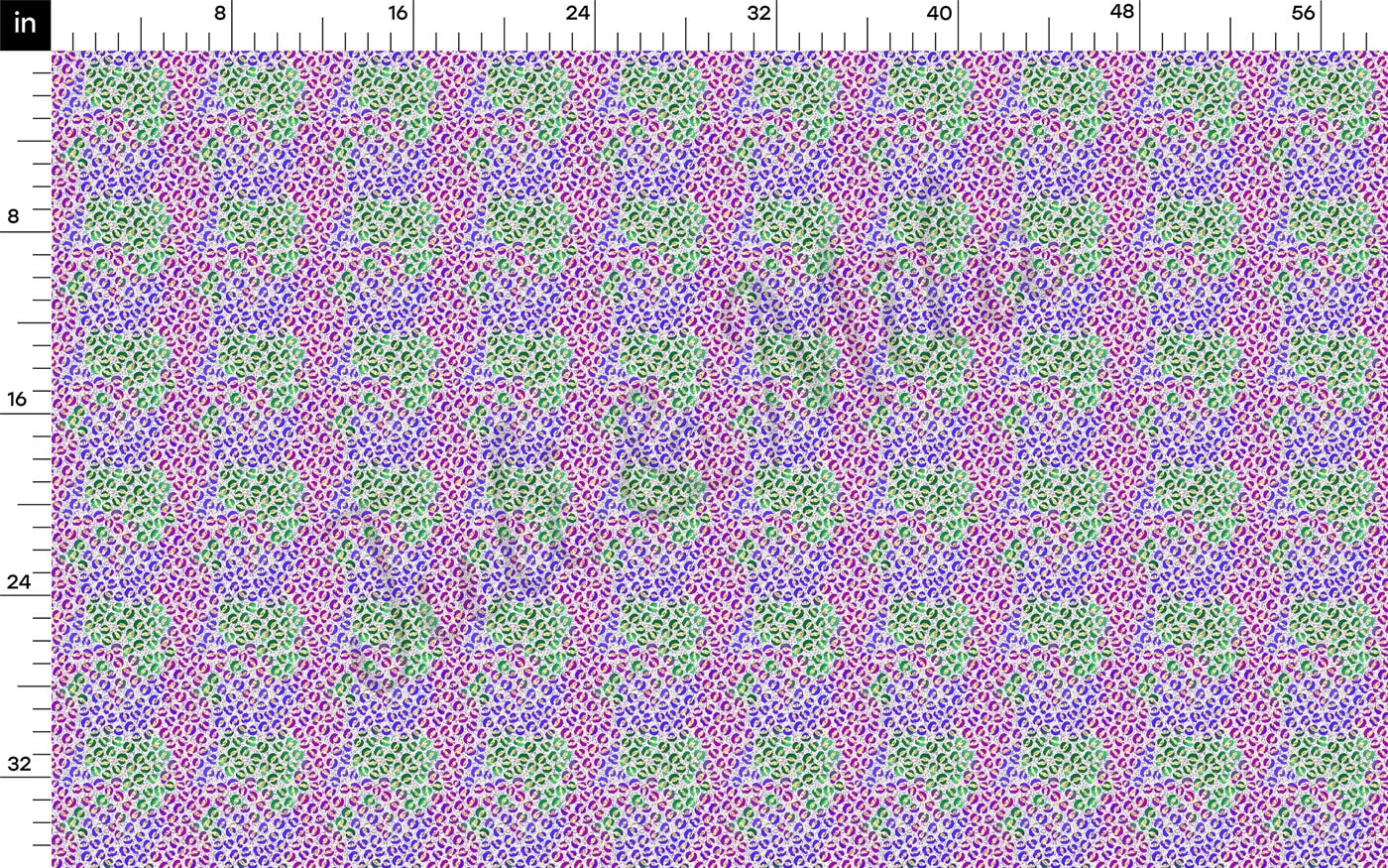 Rib Knit Fabric RBK2377 Mardi Gras