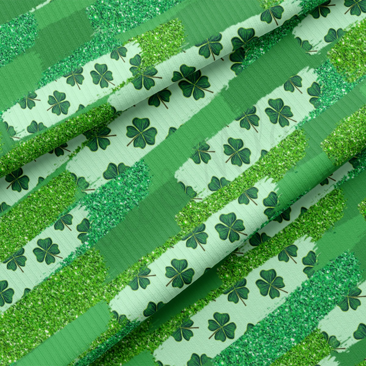 Rib Knit Fabric RBK2505 St. Patrick's Day