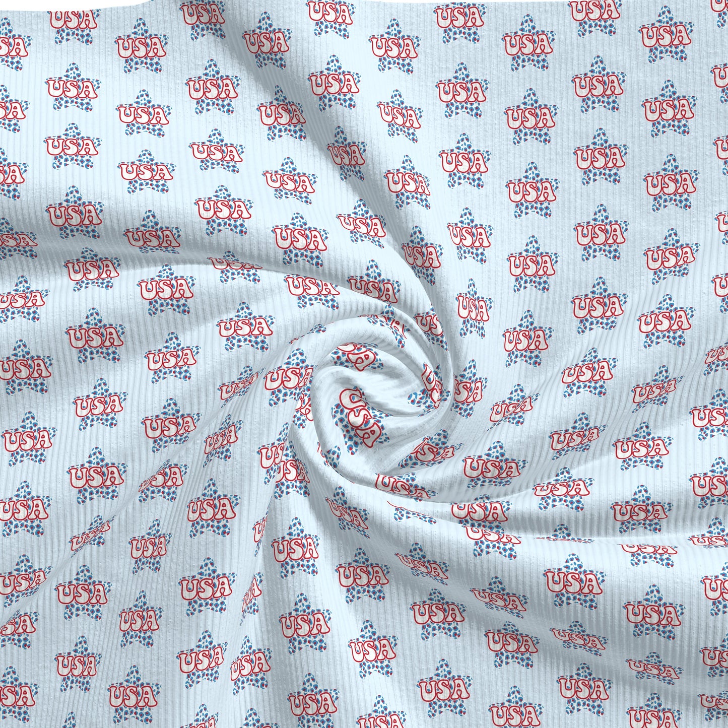 Rib Knit Fabric RBK2581 Patriotic 4th of July