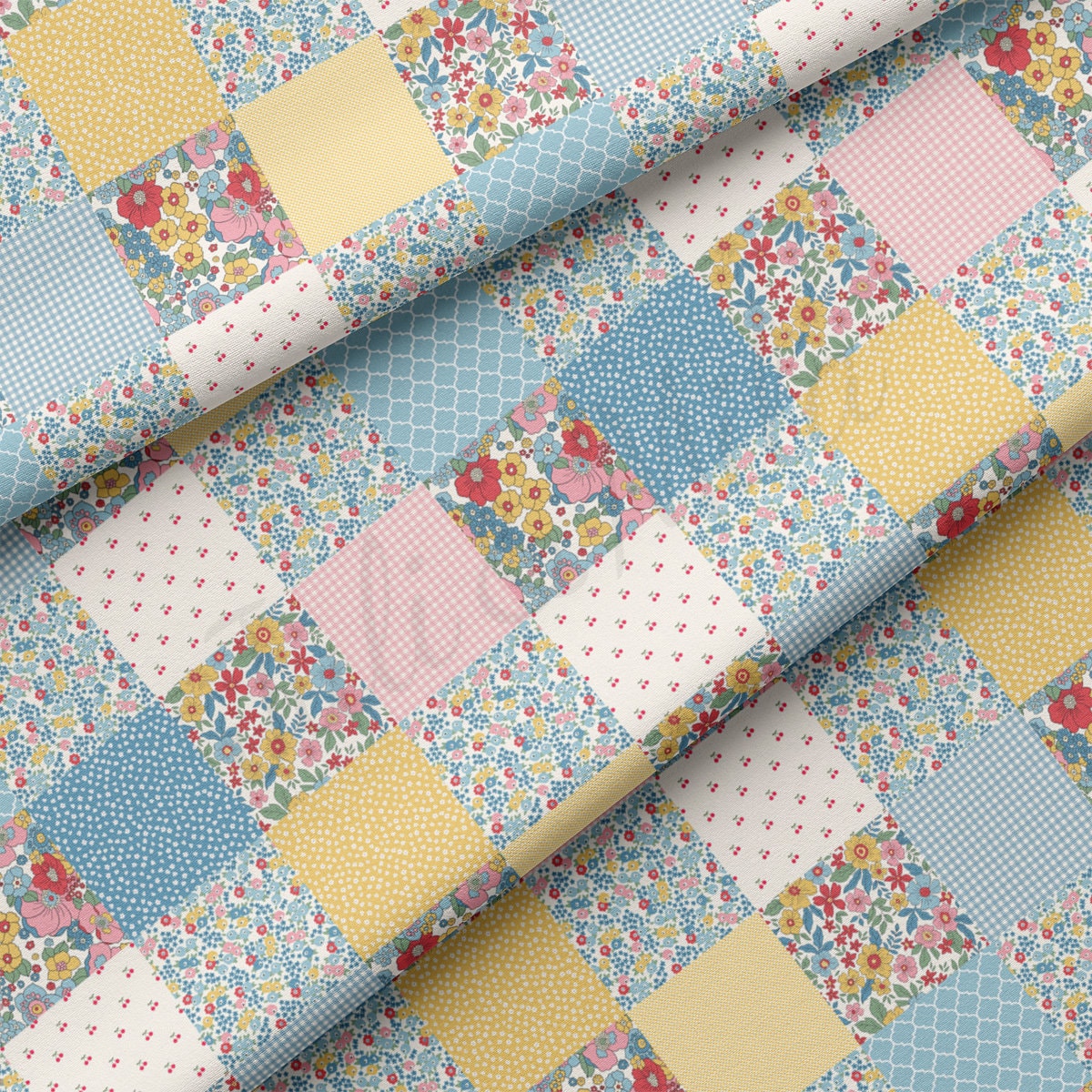 DBP Fabric Double Brushed Polyester DBP2566 Patchwork