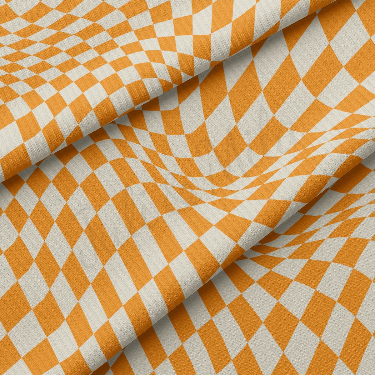 Rib Knit Fabric RBK2534 Wavy Check