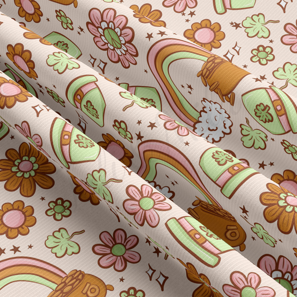 Rib Knit Fabric RBK2508 St. Patrick's Day