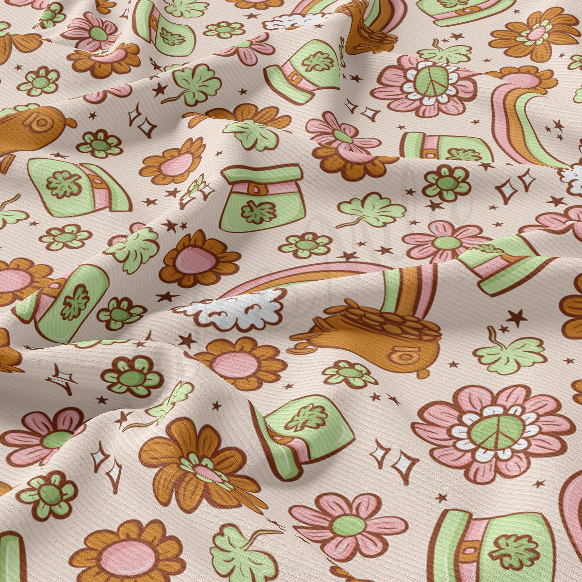 Rib Knit Fabric RBK2508 St. Patrick's Day