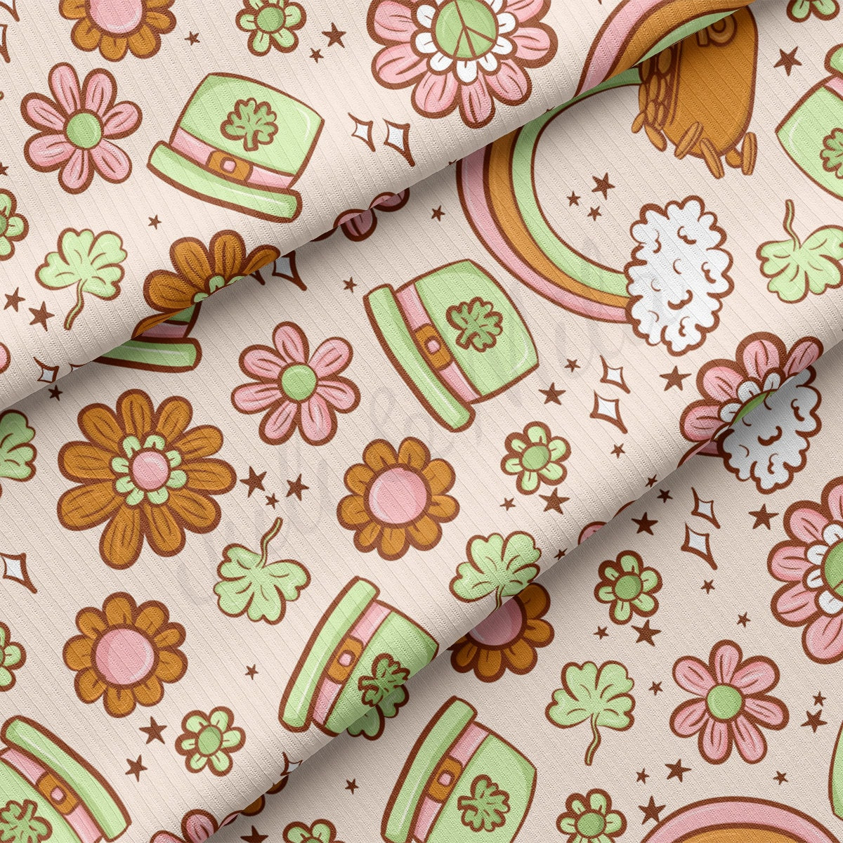 Rib Knit Fabric RBK2508 St. Patrick's Day