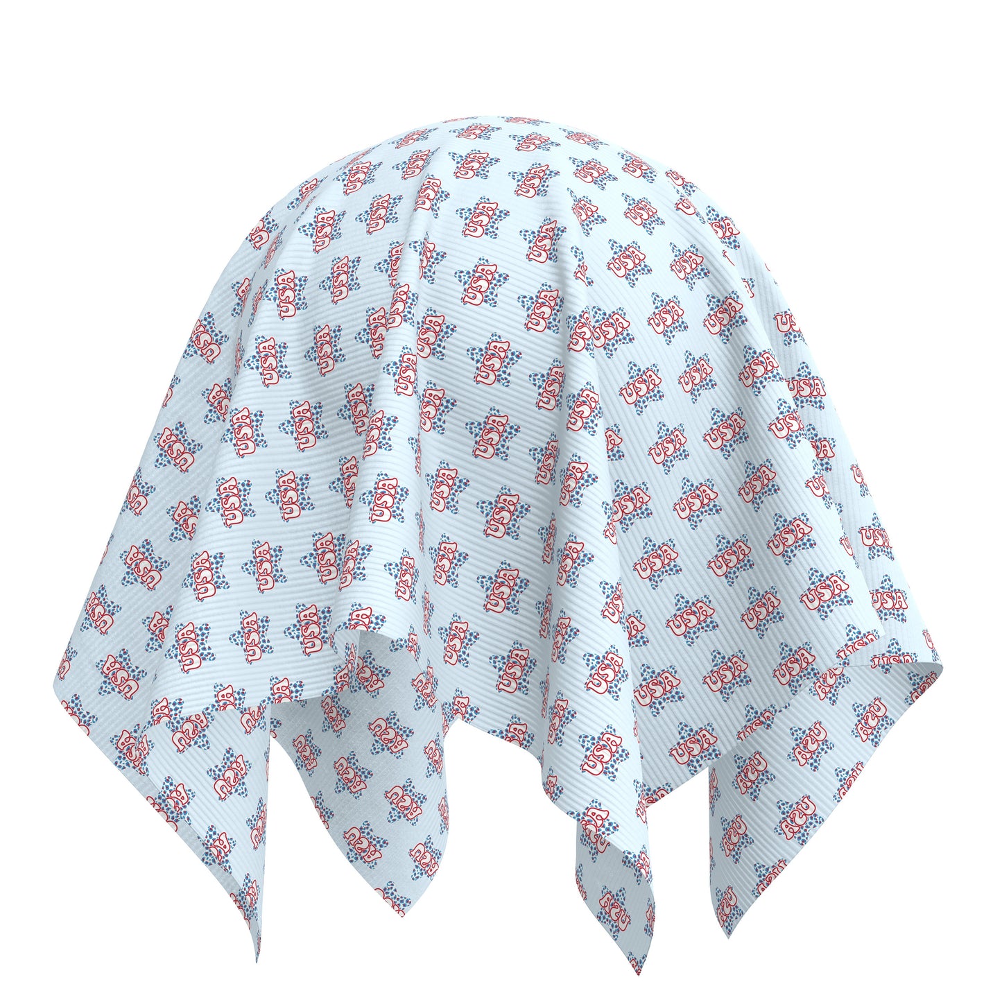 Rib Knit Fabric RBK2581 Patriotic 4th of July