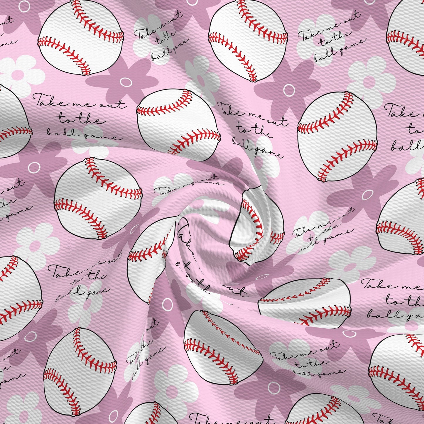 Baseball Bullet Fabric AA2635 Take me out to the ball game