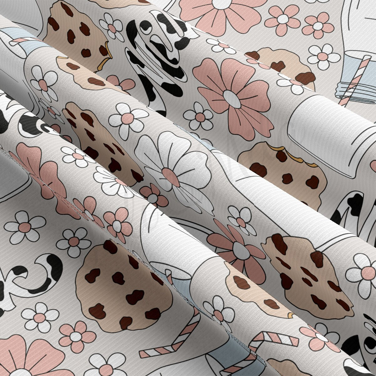 Rib Knit Fabric RBK2604 Cow