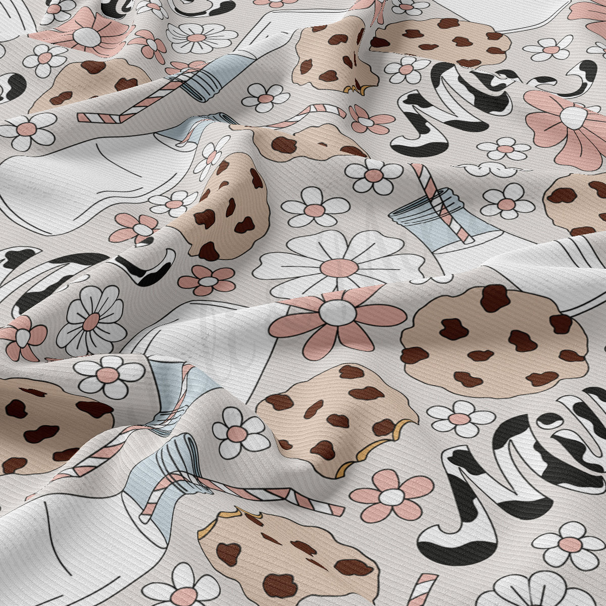 Rib Knit Fabric RBK2604 Cow