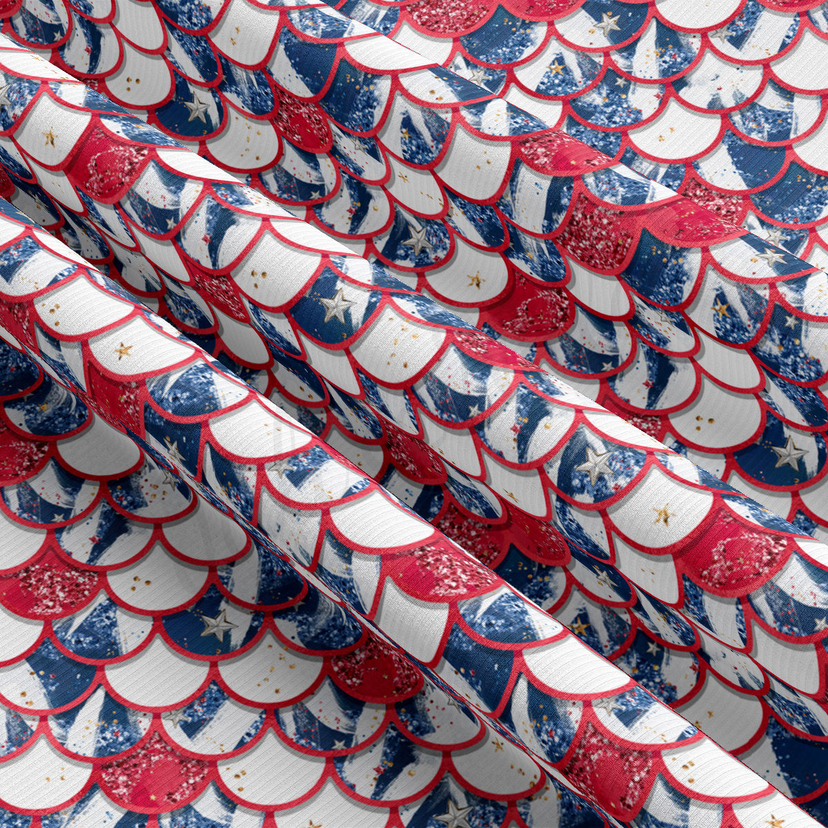 Rib Knit Fabric RBK2617 4th of July Patriotic