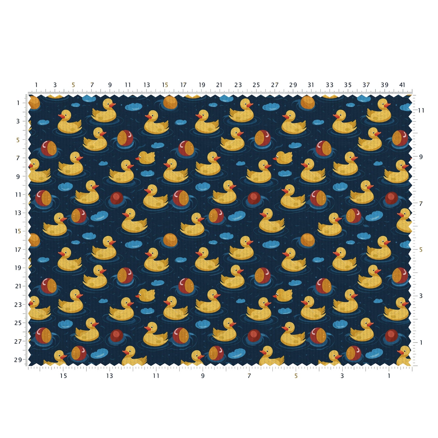 Rib Knit Fabric RBK2588 Ducks