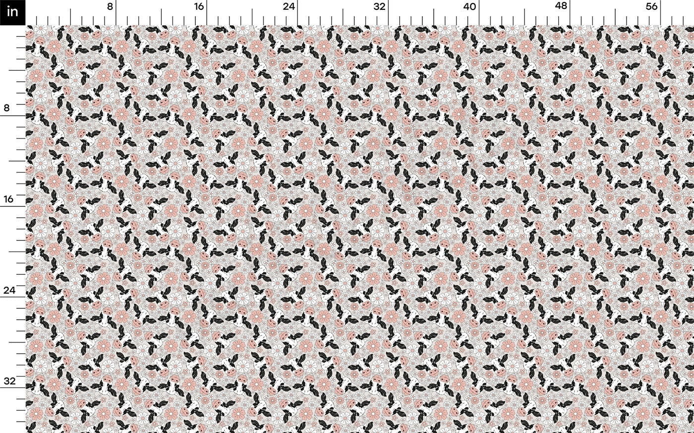 100% Cotton Fabric  CTN2600 Boho Cow