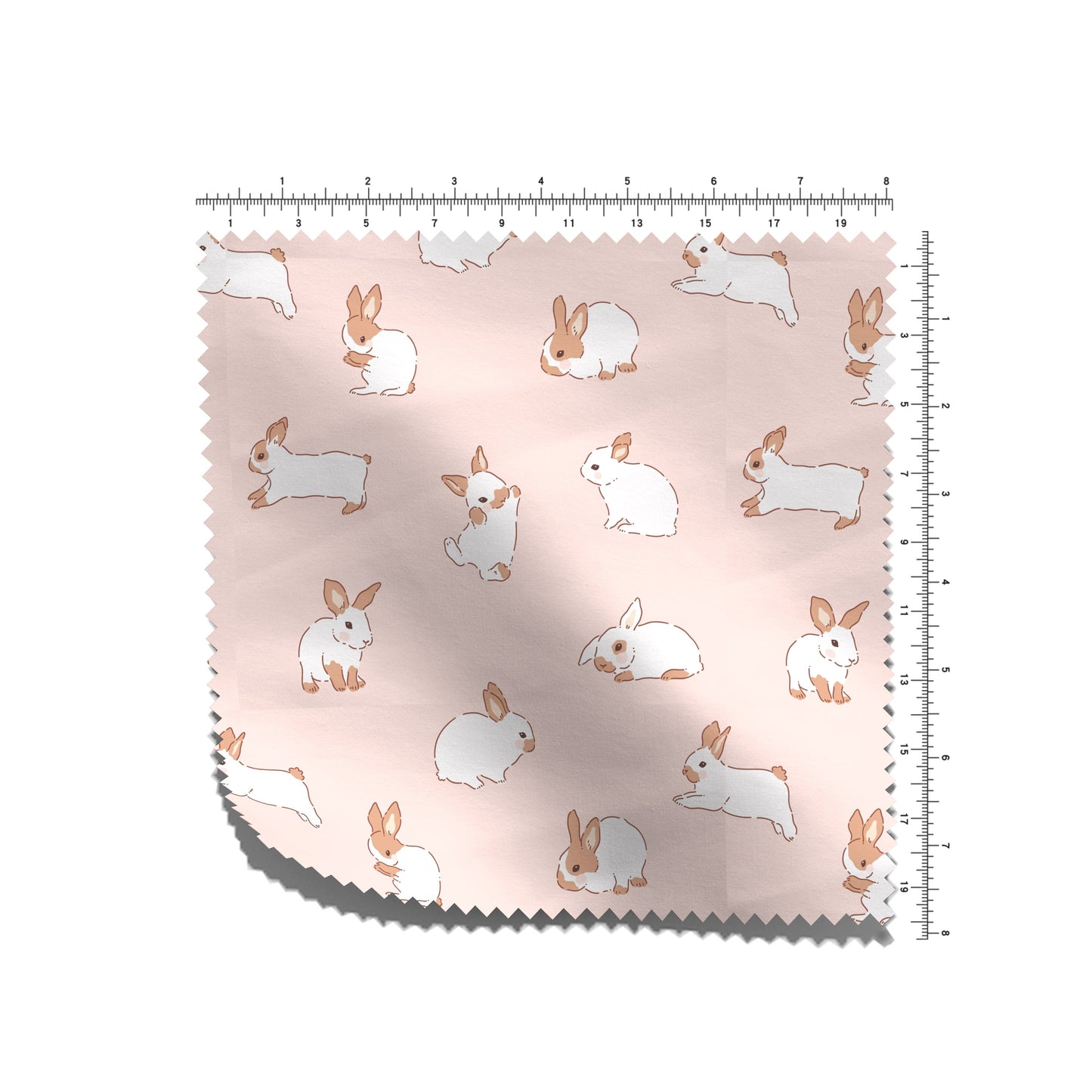 100% Cotton Fabric By the Yard Printed in USA Cotton Sateen -  Cotton CTN2654 Bunnies