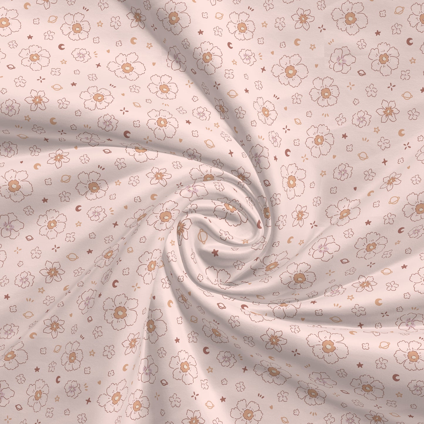 100% Cotton Fabric By the Yard Printed in USA Cotton Sateen -  Cotton CTN2655 Floral
