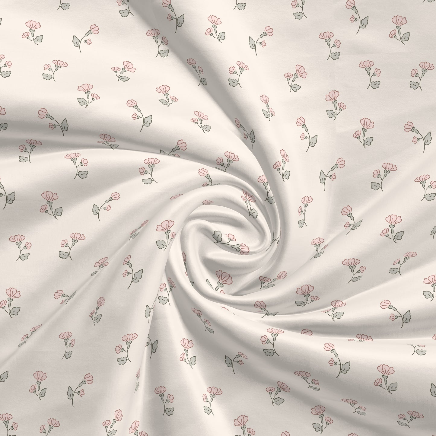 100% Cotton Fabric By the Yard Printed in USA Cotton Sateen -  Cotton CTN2657 Floral