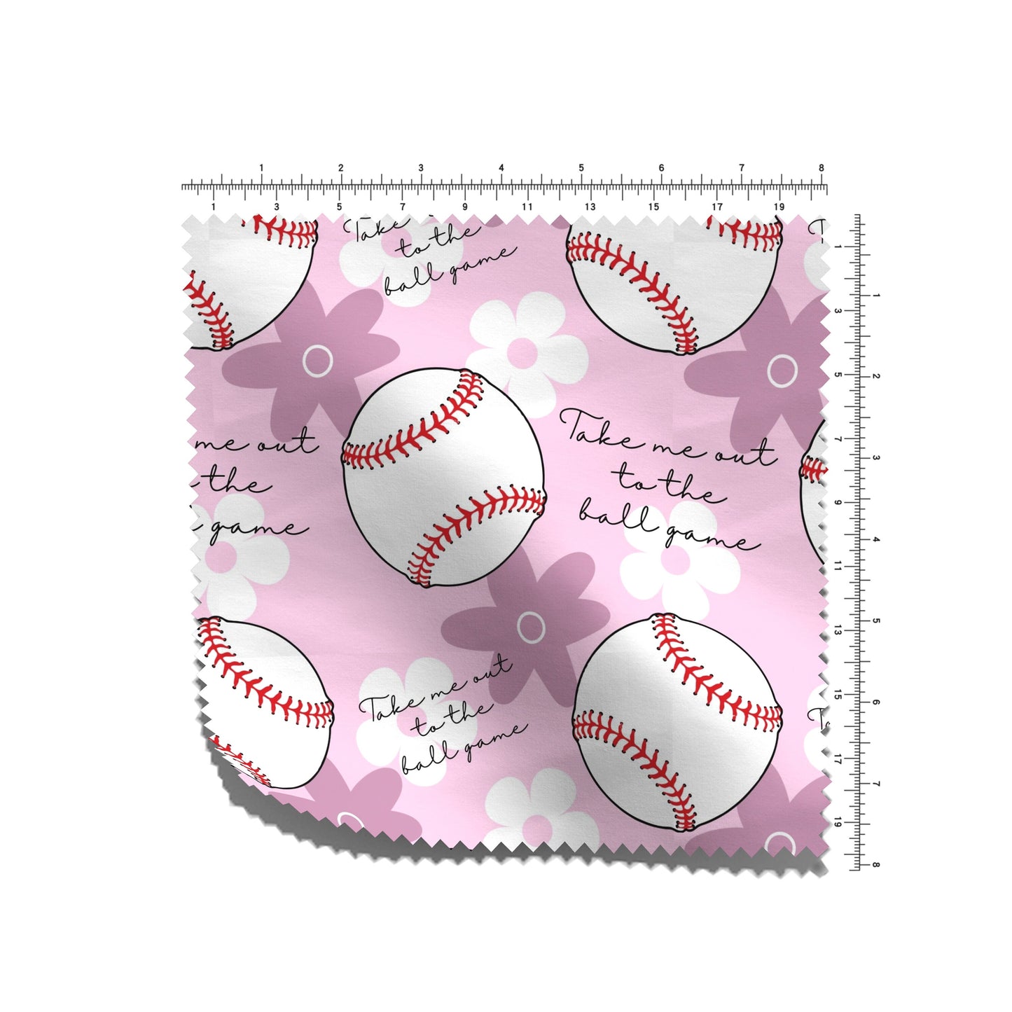 100% Cotton Fabric By the Yard Printed in USA Cotton Sateen -  Cotton CTN2635 Baseball