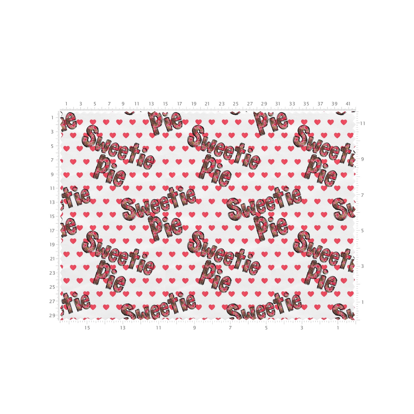 100% Cotton Fabric By the Yard Printed in USA Cotton Sateen -  Cotton CTN2637 Valentine's Day Sweetie Pie