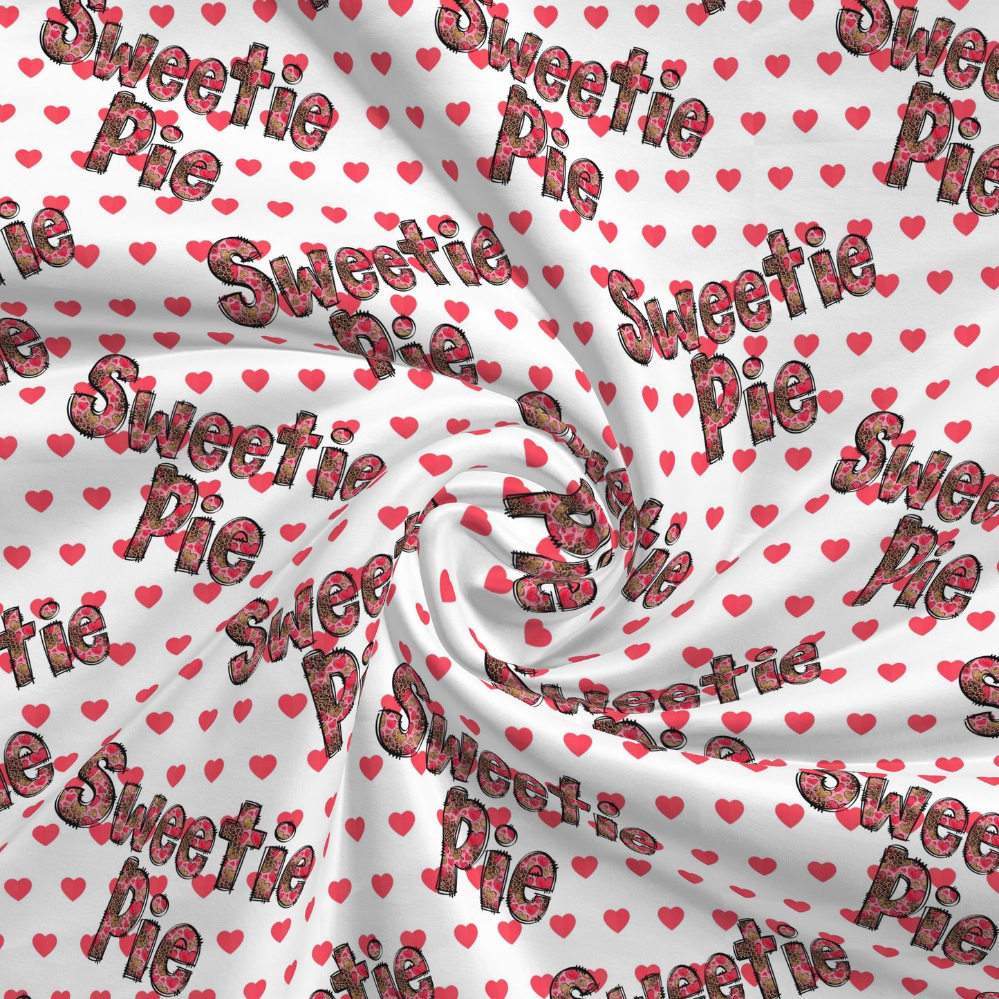 100% Cotton Fabric By the Yard Printed in USA Cotton Sateen -  Cotton CTN2637 Valentine's Day Sweetie Pie