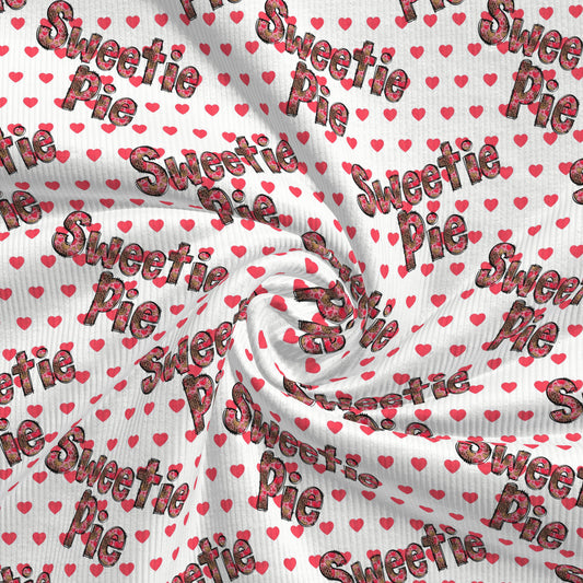 Rib Knit Fabric RBK2637 Valentine's Day Sweetie Pie